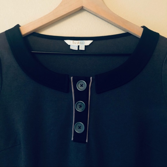 Boden Mod Retro Contrast Shift Dress Long Sleeve 6 - Picture 2 of 7